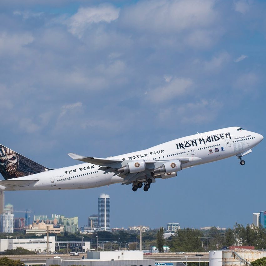Avião B747 Ed Force One dos Iron Maiden