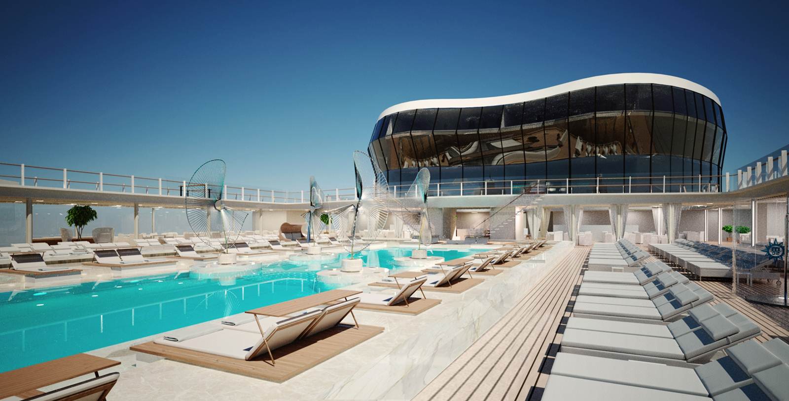 Piscina Principal do navio de Cruzeiro MSC Meraviglia
