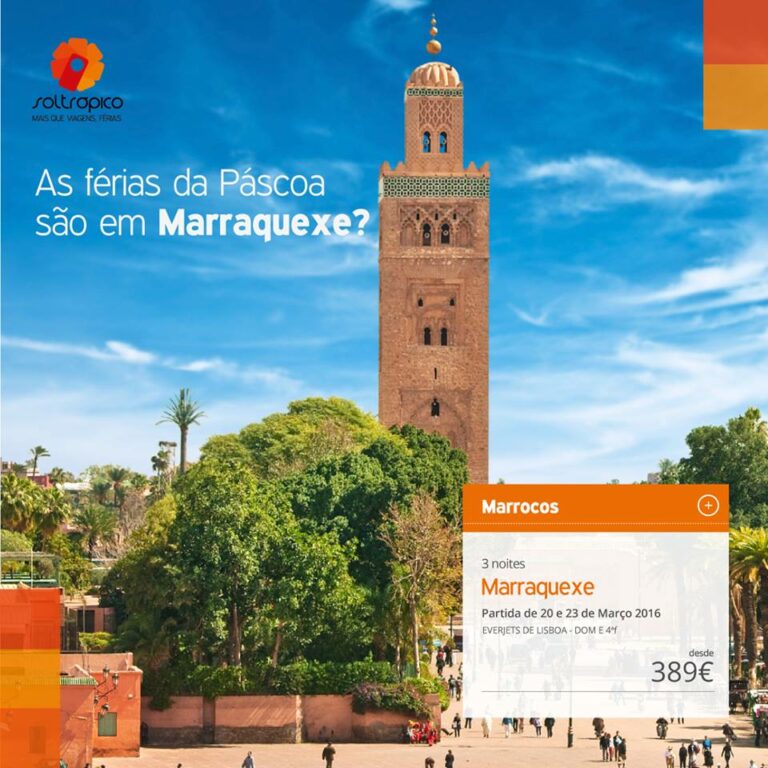 Pacote de férias da Páscoa em Marraquexe desde 389€