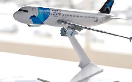 Modelo à venda do Airbus A320 da Companhia Aérea Sata
