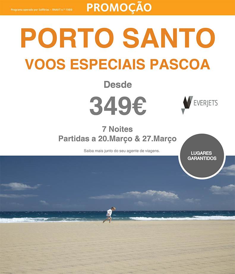 Férias para Porto Santo na Páscoa desde 349€ (Promoção)