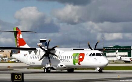 Aeronave ATR72 (PR-AKG) da Companhia TAP Express