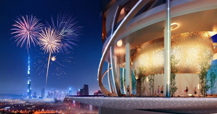 Piscina do futuro hotel Curio Rosemont no Dubai