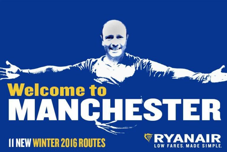 Cartaz Welcome Manchester - Calendário Ryanair W16