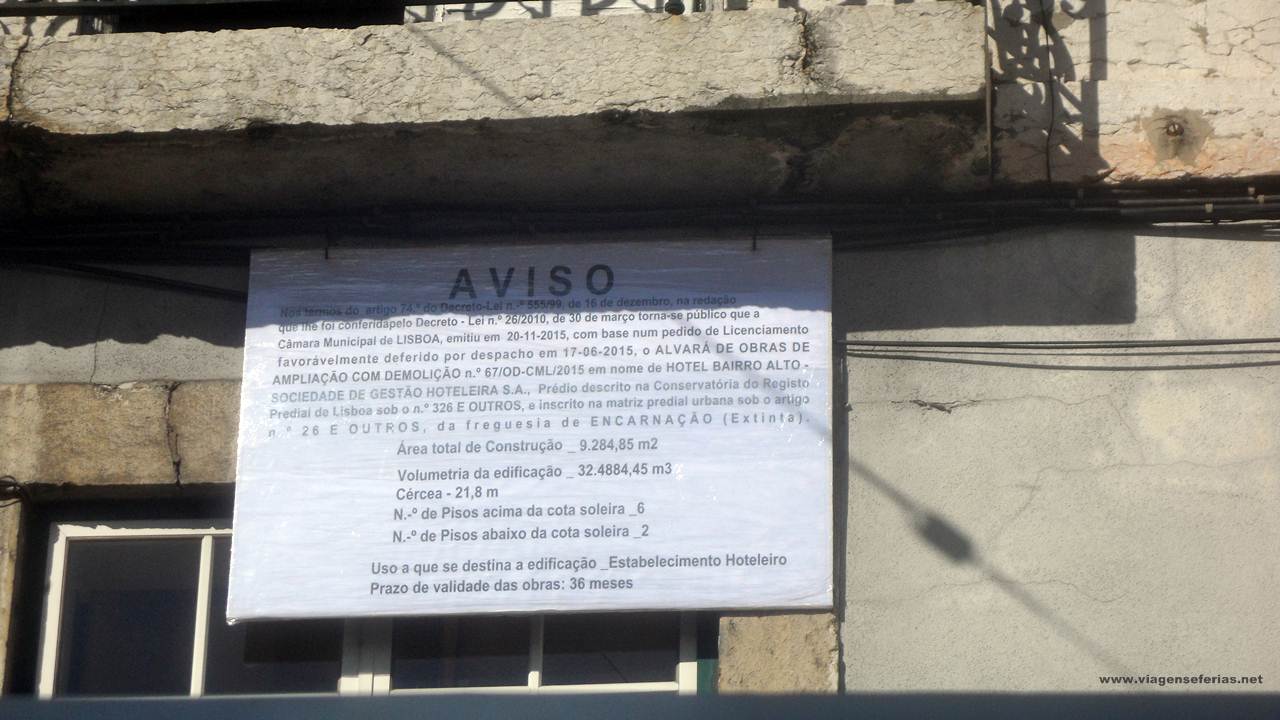 Alvará das Obras de expansão da unidade hoteleira em Lisboa
