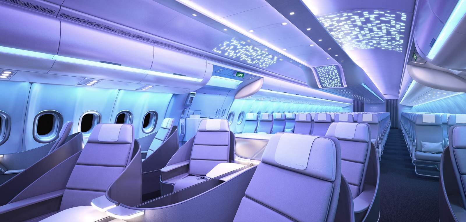 Ambiente na cabine Airspace by Airbus do A330neo