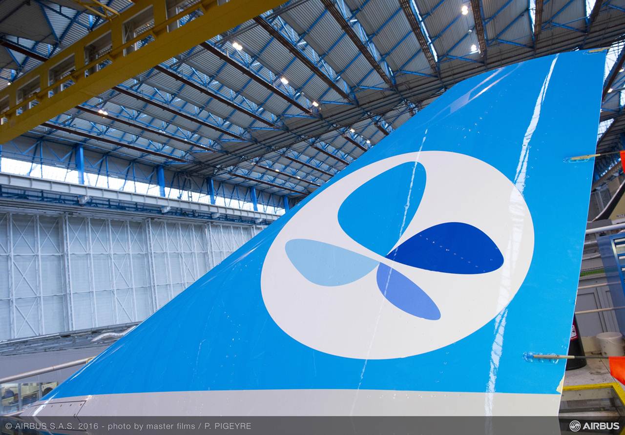 Cauda do novo Airbus A330 da low Cost French Blue