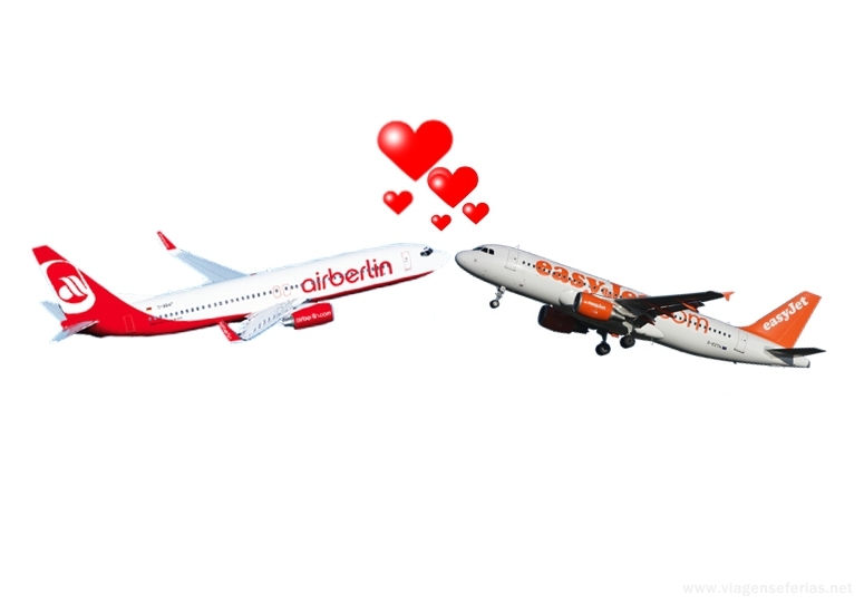 Companhias Aéreas air berlin e easyJet em namoro