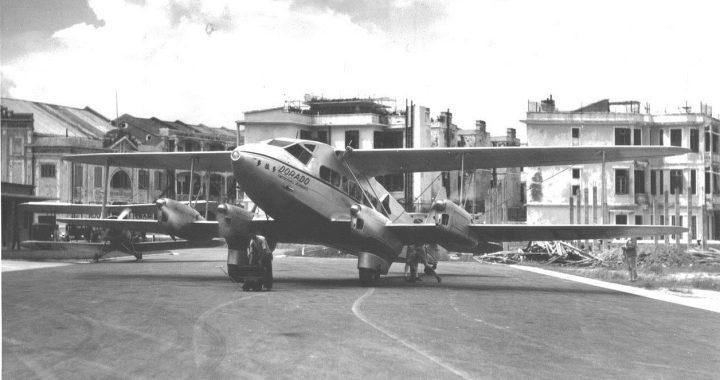 Voo do DH86 da antiga British Airways de Penang a Hong Kong