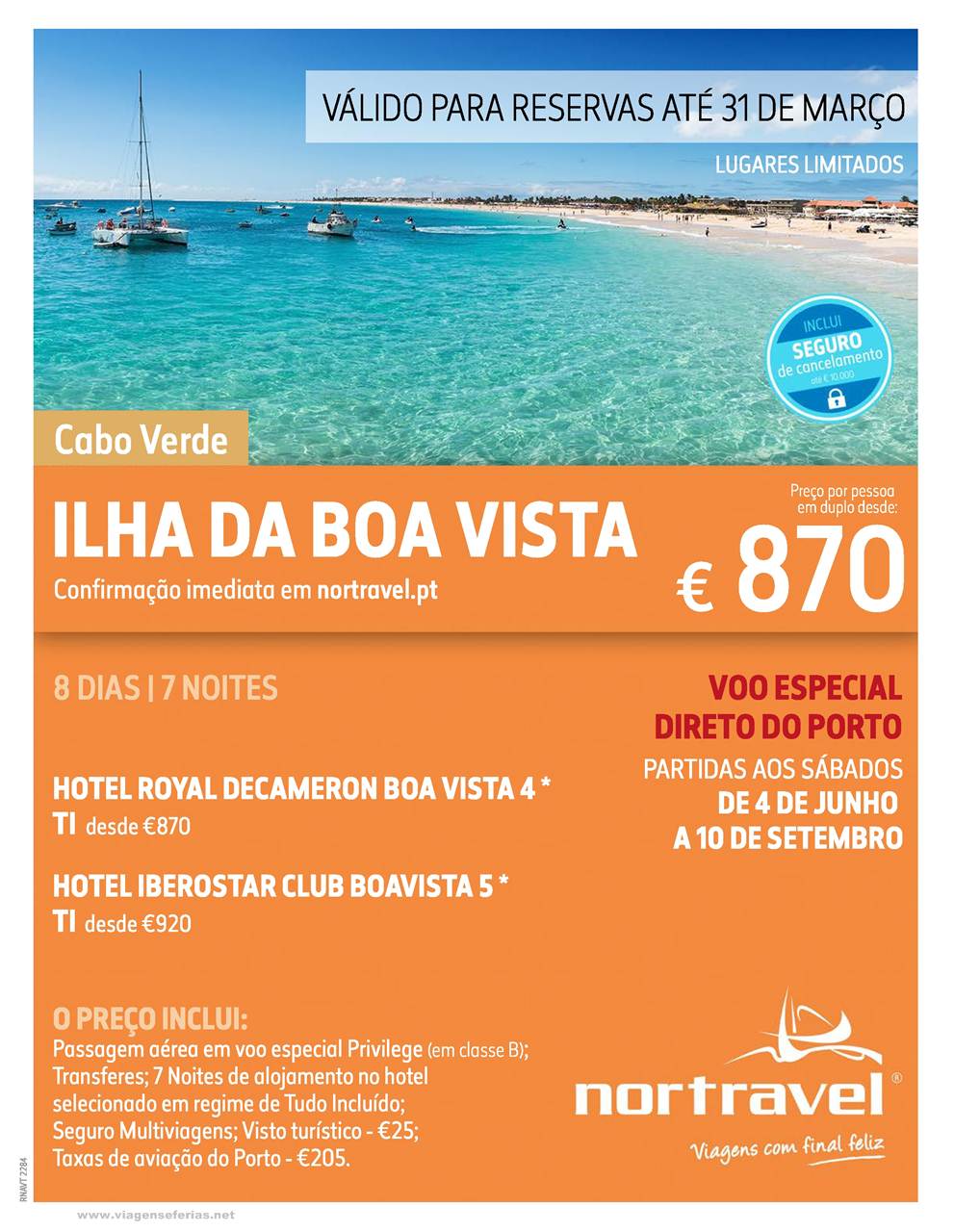 ilha da Boa Vista com Nortravel desde Porto a 870€