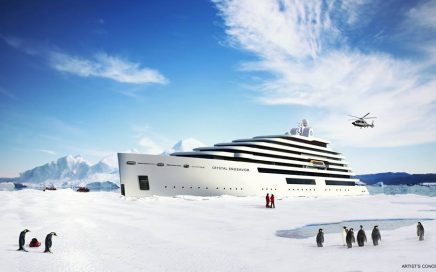 Modelo do Mega Iate Polar de cruzeiros Crystal Endeavor