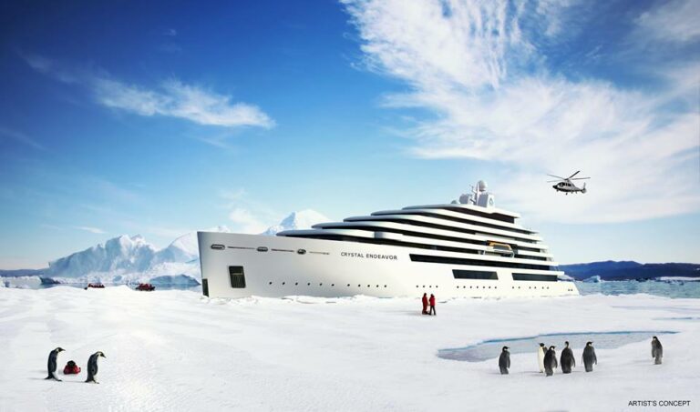 Modelo do Mega Iate Polar de cruzeiros Crystal Endeavor