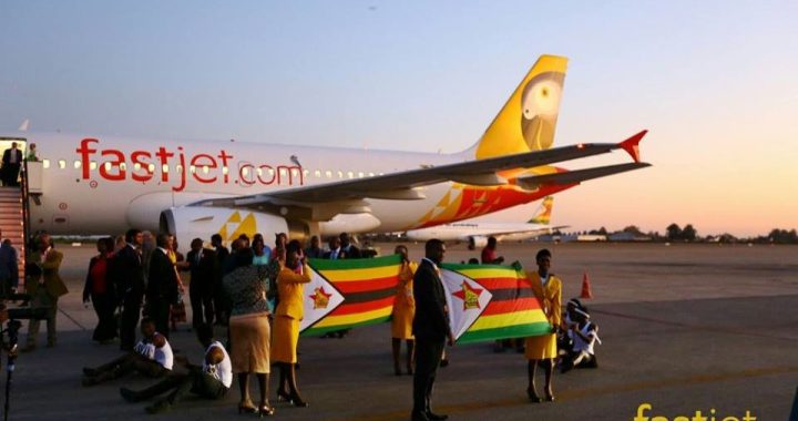 Inauguração do voo entre as Cataratas Victoria e Harare