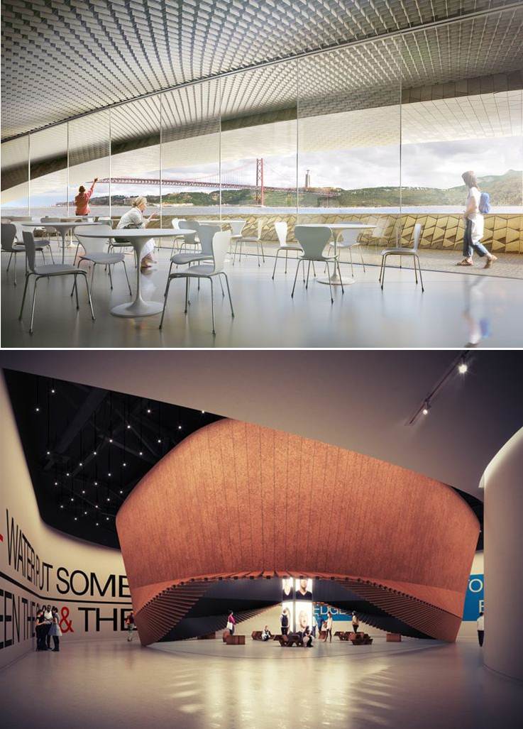 Espaços interiores do museu de artes e tecnologia de Lisboa