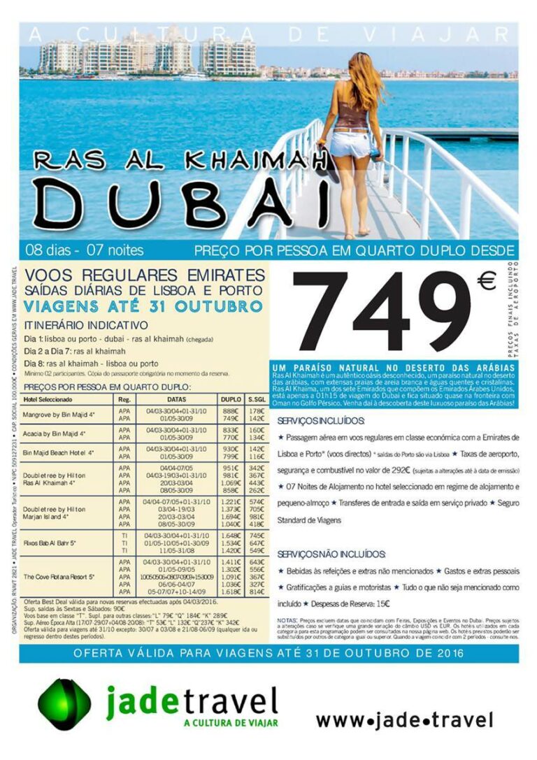 Férias em Ras Al Khaimah nos Emirados desde 749€
