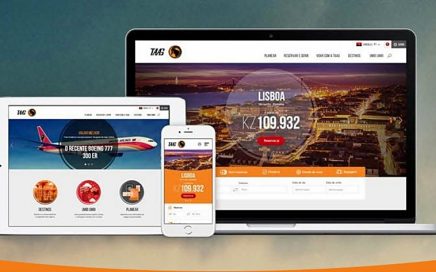 Novo site TAAG Angola Airlines em PC, Smartphone e Tablet