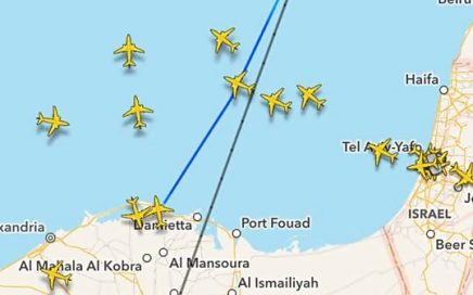 Voo Egyptair aterra em Larnaca sequestrado (Flightradar24)