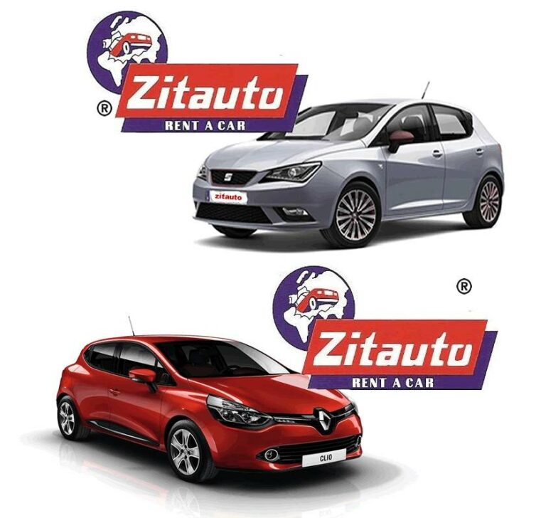 2 carros de aluguer da rent-a-car Zitauto