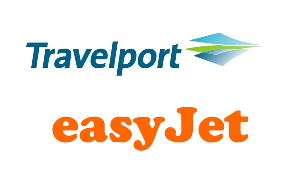 Símbolos da Companhia Aérea easyJet e da Travelport