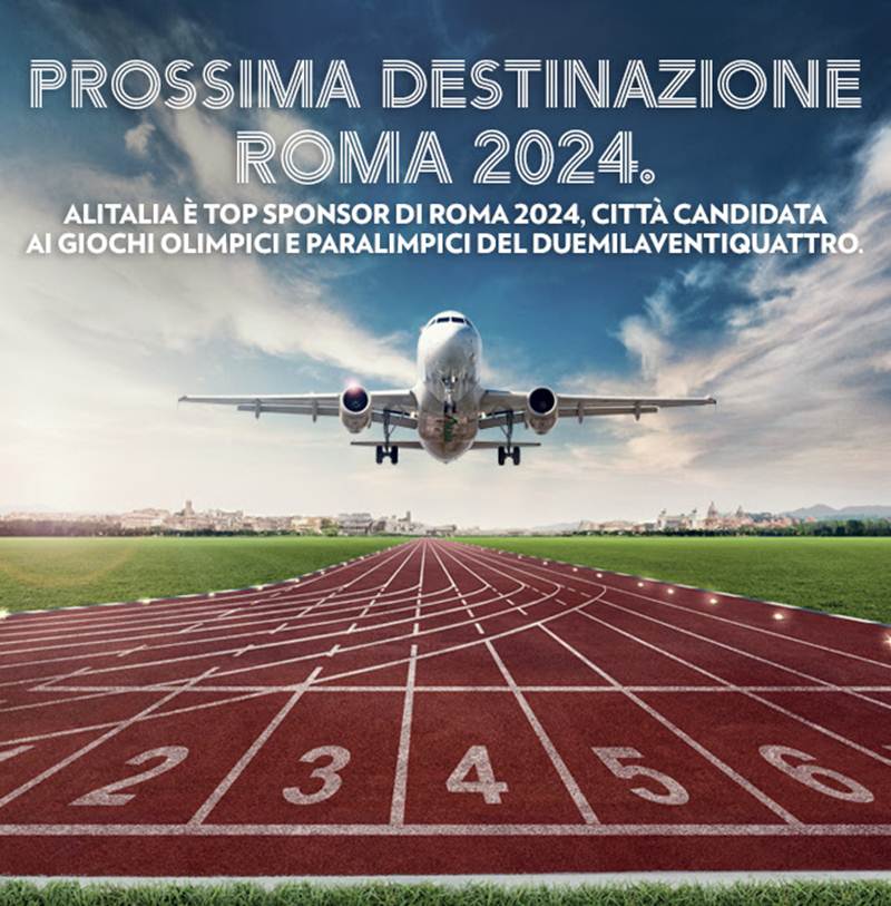 Próximo Destino Roma2024 - Patrocinio Alitalia Jogos Olimpicos