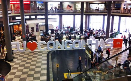 mensagem aeroporto São Paulo Congonhas pelos 80 anos