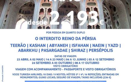 Circuito de férias no Irão com duração 10 dias a 2193€