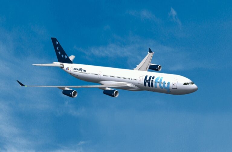 Airbus A340-300 da Hi Fly que vai realizar os voos em gravidade zero