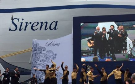 Cerimónia inauguração navio Sirena da Oceania Cruises