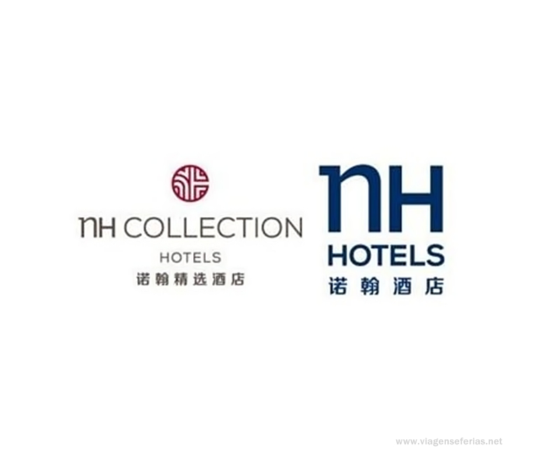 Marcas nh collection e nh hotels escritas em caracteres chineses