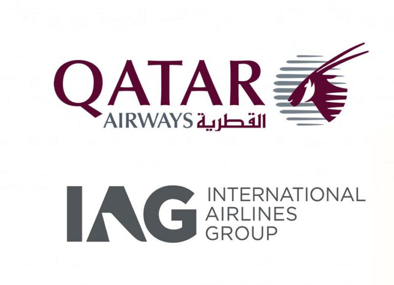 Símbolos da IAG (BA, IBeria, Vueling) e Qatar Airways