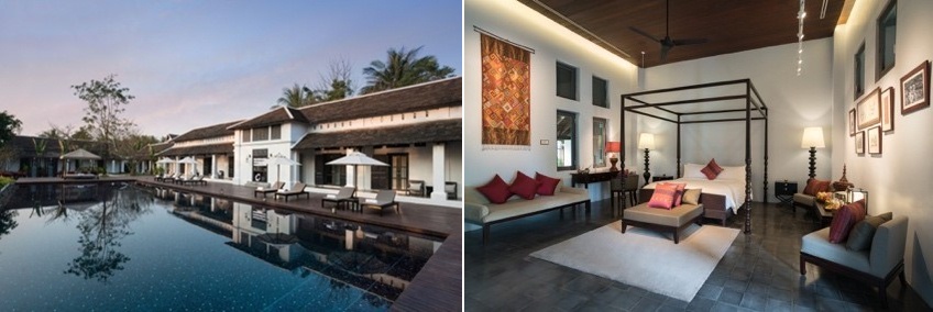 Suite e Piscina do Sofitel Luang Prabang no Laos