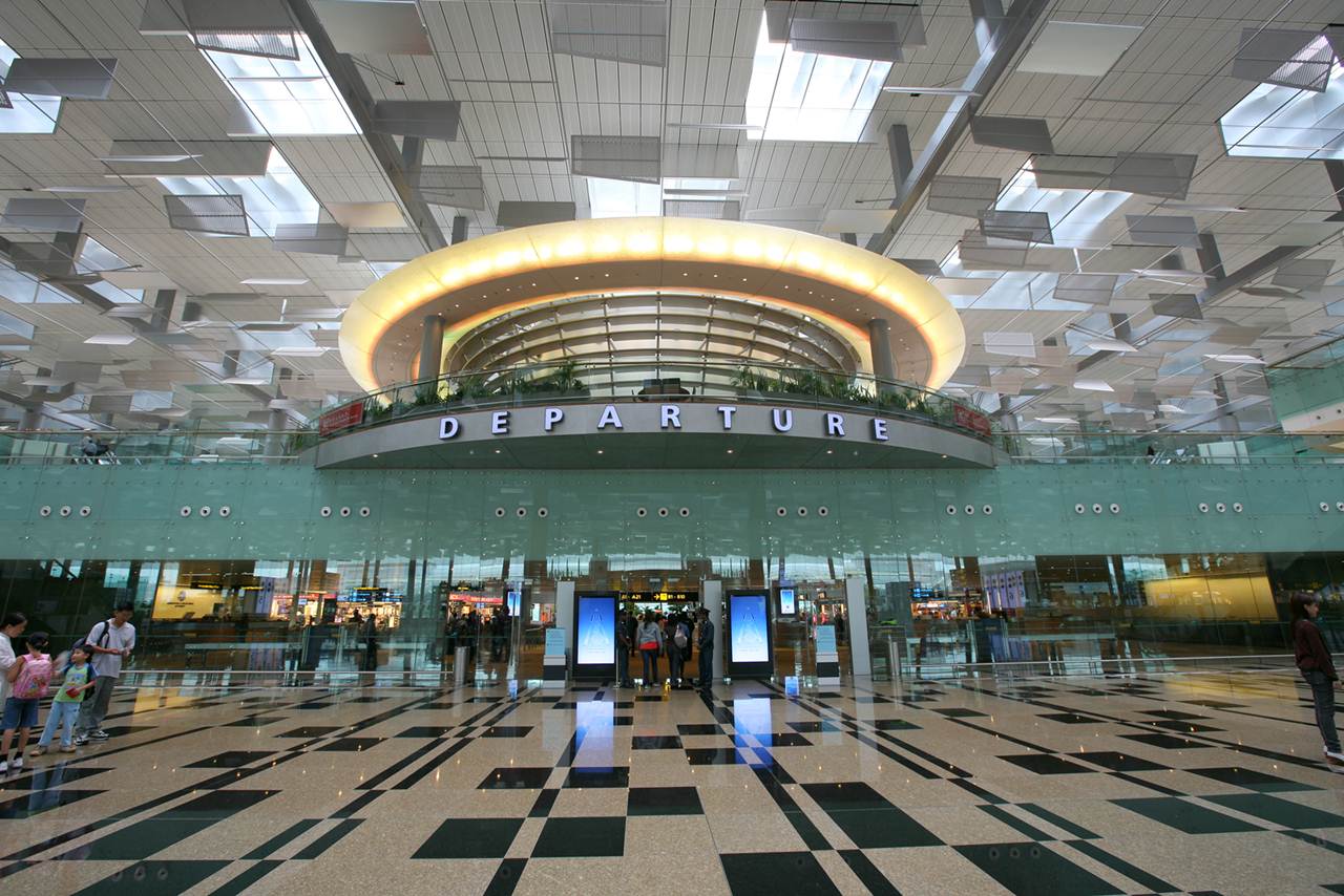 Controlo Segurança no T3 do aeroporto Singapura Changi