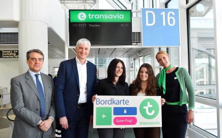 Passageira 10000 da Low Cost Transavia na base de Munique na Alemanha