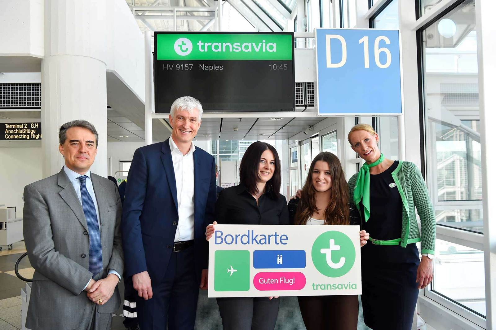 Passageira 10000 da Low Cost Transavia na base de Munique na Alemanha