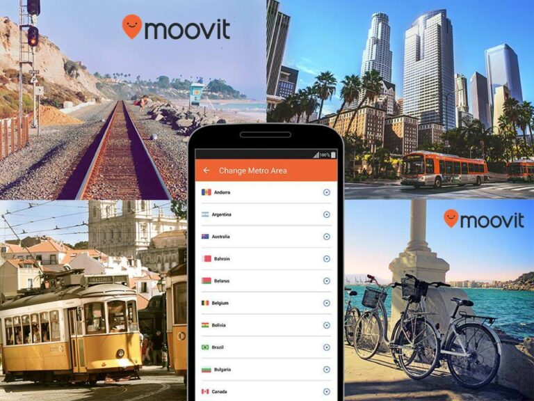 app para smartphone moovit com horários transportes e Uber