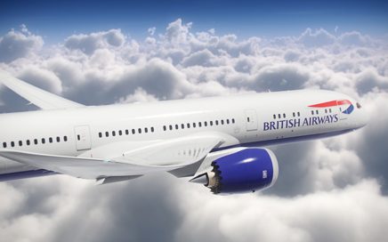 Boeing 787-9 em pleno voo da Companhia Aérea British Airways