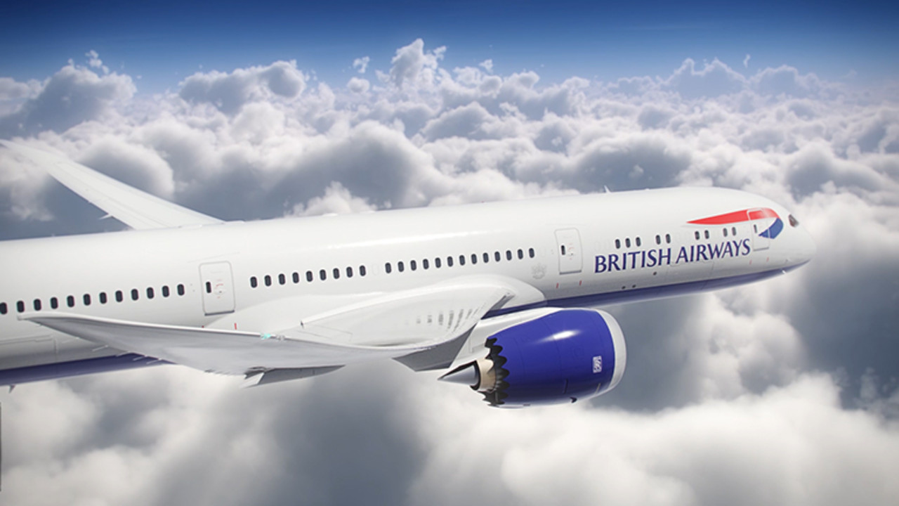 Boeing 787-9 em pleno voo da Companhia Aérea British Airways