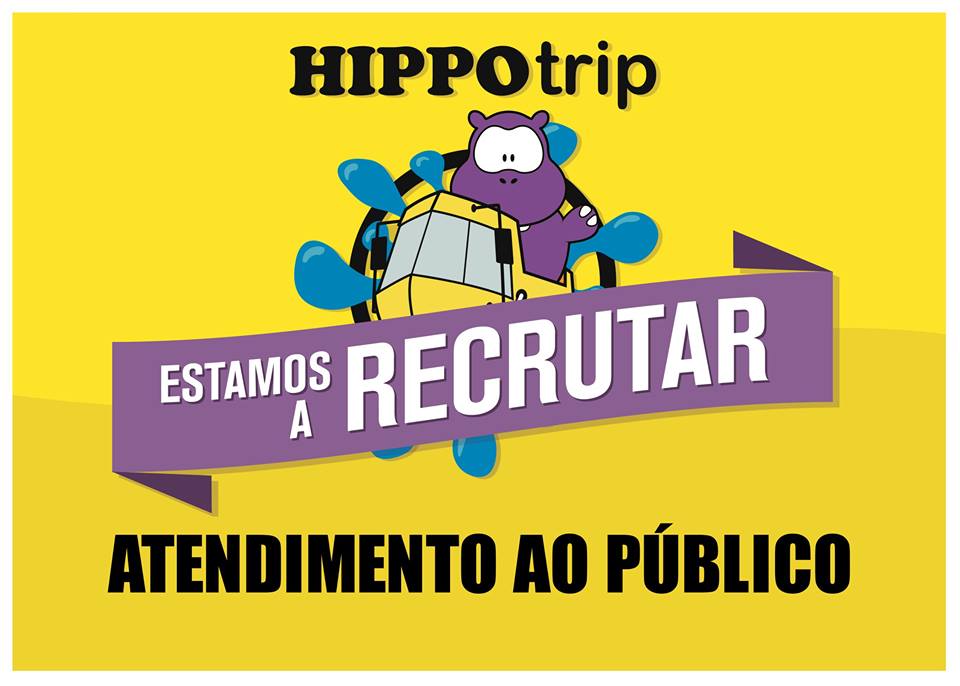 Cartaz de emprego na empresa turística Hippotrip