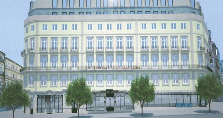 Fachada do Hotel A Brasileira que abre em 2017 no Porto