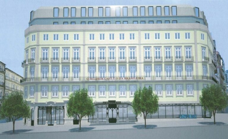 Fachada do Hotel A Brasileira que abre em 2017 no Porto