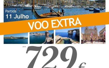Promoção Férias ilha de Malta partida 11 de Julho desde Lisboa