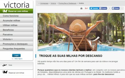Página do Programa Victoria da TAP Portugal