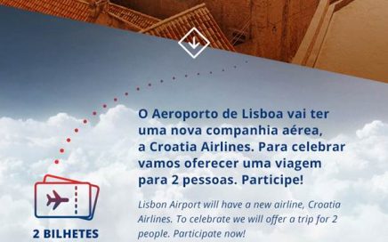 Passatempo dos Aeroportos de Portugal que permite ganhar uma viagem à Croácia