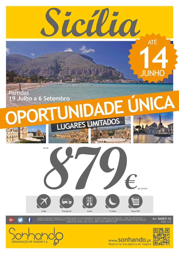 Pacote de férias em Sicilia para viagens entre 19 de Julho e 6 de Setembro 