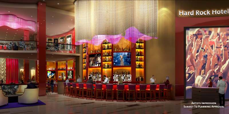 Lobby do hotel Hard Rock em Londres (projecto)