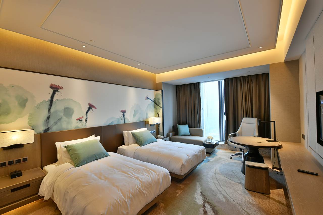 Quarto do hotel Maritim Hefei na China