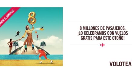 Volotea celebra 8 milhões de passageiros com voos grátis no Outono