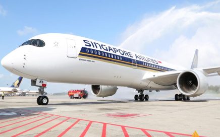 Aeronave A350 da Companhia Aérea Singapore Airlines