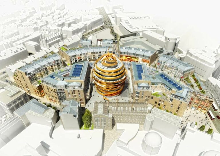 Maquete do futuro hotel W Edimburgo na Escócia
