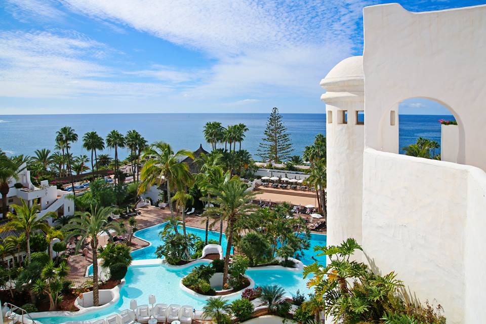 Vista parcial do Hotel Jardin Tropical em Tenerife nas Canárias